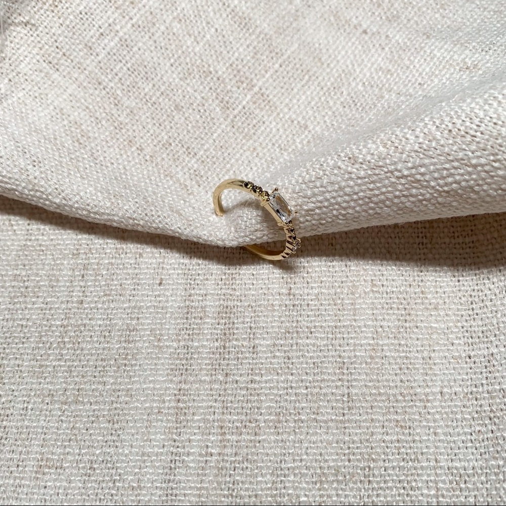 lila gem ring - gold filled